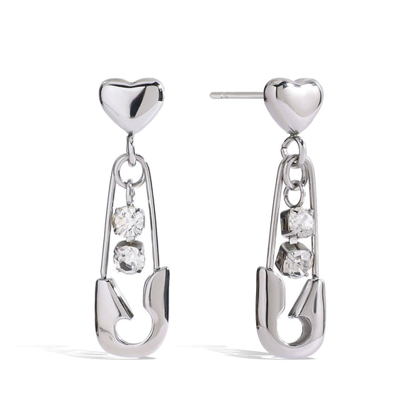 Wholesale Retro Geometric Stainless Steel Pendant Earrings For Women