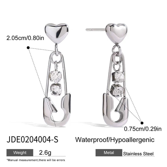 Wholesale Retro Geometric Stainless Steel Pendant Earrings For Women