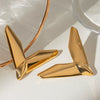 Wholesale Retro Geometric Stainless Steel Vshaped Women's Earrings Nonfading Jewelry