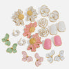 Wholesale Retro Geometric Stainless Steel White Oil Drop Flower Earrings With Electroplating For Women