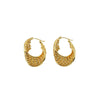 Wholesale Retro Geometric 316L Stainless Steel Women's Multi Layer Irregular Electroplated Earrings
