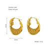 Wholesale Retro Geometric 316L Stainless Steel Women's Multi Layer Irregular Electroplated Earrings