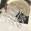 Wholesale Retro Geometric Stainless Steel Zircon Ring Electroplating Jewelry