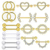 Wholesale Retro Geometric Stainless Steel Zircon Ring Electroplating Jewelry