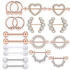 Wholesale Retro Geometric Stainless Steel Zircon Ring Electroplating Jewelry