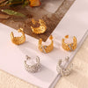 Wholesale Retro Geometric Titanium Steel Electroplated Women's Earrings