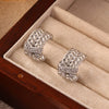 Wholesale Retro Geometric Titanium Steel Electroplated Women's Earrings