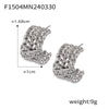 Wholesale Retro Geometric Titanium Steel Electroplated Women's Earrings