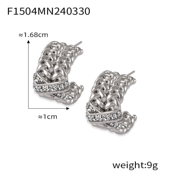 Wholesale Retro Geometric Titanium Steel Electroplated Women's Earrings