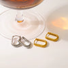 Wholesale Retro Geometric Ushaped Braided Stainless Steel 18K Goldplated Vacuum Electroplated Earrings For Women