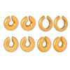 Wholesale Retro Geometric Ushaped Titanium Steel 18K Gold Plated Colored Glaze Women's Earrings