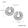 Wholesale Retro Geometric Ushaped Titanium Steel 18K Gold Plated Colored Glaze Women's Earrings
