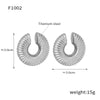 Wholesale Retro Geometric Ushaped Titanium Steel 18K Gold Plated Colored Glaze Women's Earrings