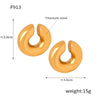 Wholesale Retro Geometric Ushaped Titanium Steel 18K Gold Plated Colored Glaze Women's Earrings
