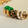 Wholesale Retro Geometric Ushaped Titanium Steel 18K Gold Plated Colored Glaze Women's Earrings