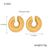Wholesale Retro Geometric Ushaped Titanium Steel 18K Gold Plated Colored Glaze Women's Earrings