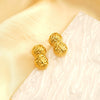 Wholesale Retro Geometric Women's Titanium Steel And Stainless Steel Electroplated Earrings