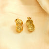 Wholesale Retro Geometric Women's Titanium Steel And Stainless Steel Electroplated Earrings