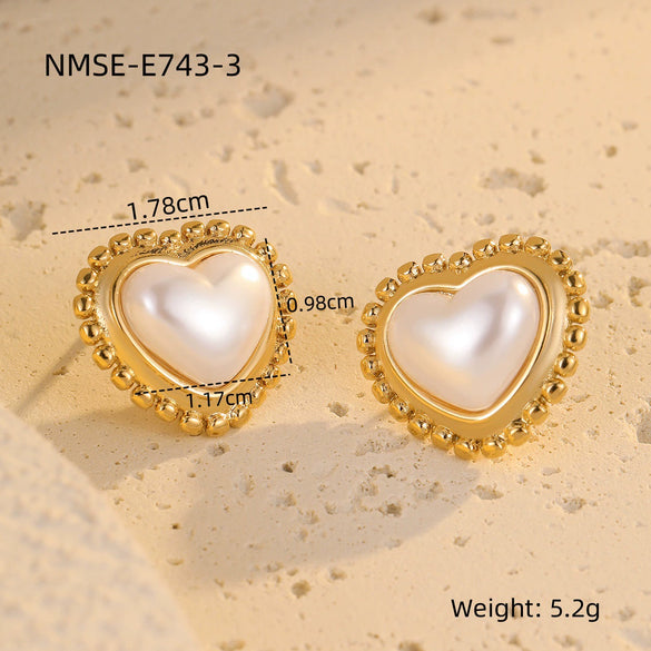 Wholesale Retro Gold Earrings Stainless Steel 18K Gold Geometric Style Electroplating For Women