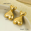 Wholesale Retro Gold Earrings Stainless Steel 18K Gold Geometric Style Electroplating For Women
