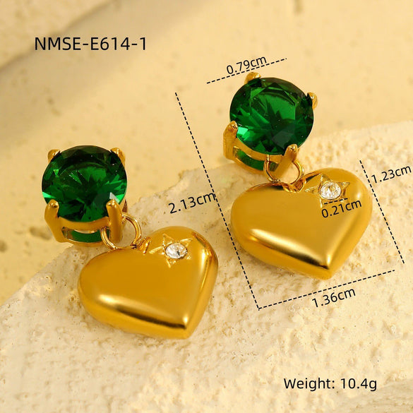 Wholesale Retro Gold Earrings Stainless Steel 18K Gold Geometric Style Electroplating For Women