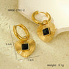 Wholesale Retro Gold Earrings Stainless Steel 18K Gold Geometric Style Electroplating For Women