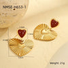 Wholesale Retro Gold Earrings Stainless Steel 18K Gold Geometric Style Electroplating For Women