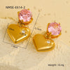 Wholesale Retro Gold Earrings Stainless Steel 18K Gold Geometric Style Electroplating For Women