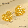 Wholesale Retro Gold Earrings Stainless Steel 18K Gold Geometric Style Electroplating For Women