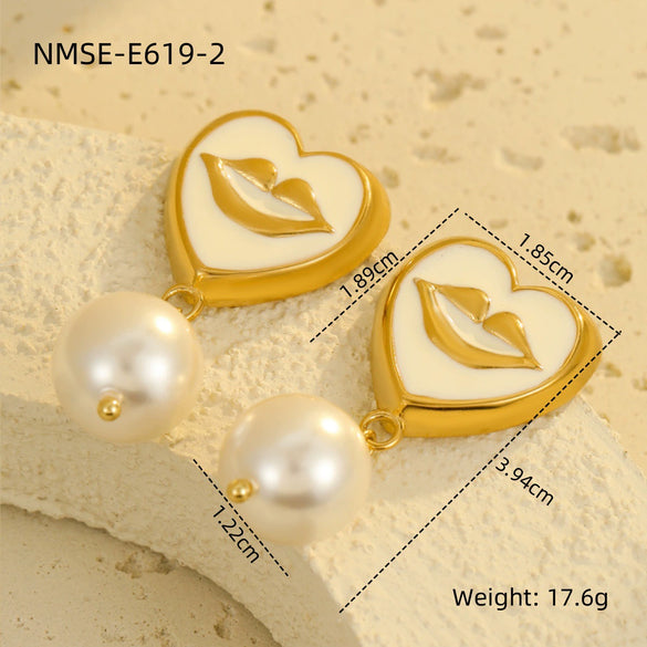 Wholesale Retro Gold Earrings Stainless Steel 18K Gold Geometric Style Electroplating For Women
