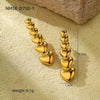 Wholesale Retro Gold Earrings Stainless Steel 18K Gold Geometric Style Electroplating For Women