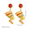Wholesale Retro Goldplated Stainless Steel Cross Chain Necklace And Earrings Set For Women