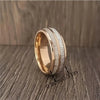 Wholesale Retro High End Inlaid Arrow Double Groove Marble Stainless Steel Ring