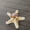 Wholesale Retro High End Inlaid Arrow Double Groove Marble Stainless Steel Ring