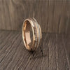 Wholesale Retro High End Inlaid Arrow Double Groove Marble Stainless Steel Ring