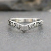 Wholesale Retro Hollow Women's Rings Copper Heart Geometric Antique Silver Electroplated
