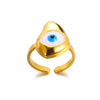 Wholesale Retro Hot Devil's Eye Ring In Stainless Steel With Electroplating