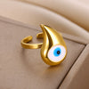 Wholesale Retro Hot Devil's Eye Ring In Stainless Steel With Electroplating