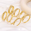 Wholesale Retro Ins Style Geometric Lines Hollow Diamond Stainless Steel Bracelet 18K Vacuum Plated In Furnace
