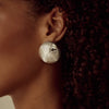 Wholesale Retro Irregular Rib Stainless Steel Earrings For Women With Electroplating Design