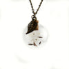 Wholesale Retro Jewelry Alloy Dandelion Necklace With Mixed Gem Inlay And Plaid Pattern