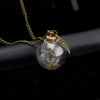 Wholesale Retro Jewelry Alloy Dandelion Necklace With Mixed Gem Inlay And Plaid Pattern