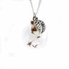 Wholesale Retro Jewelry Alloy Dandelion Necklace With Mixed Gem Inlay And Plaid Pattern