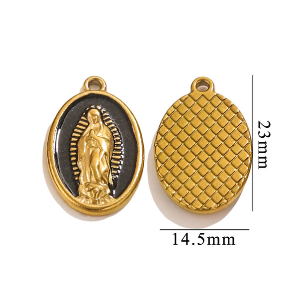Wholesale Retro Jewelry Stainless Steel Fish Pattern Pendant Necklace With 18K Electroplating