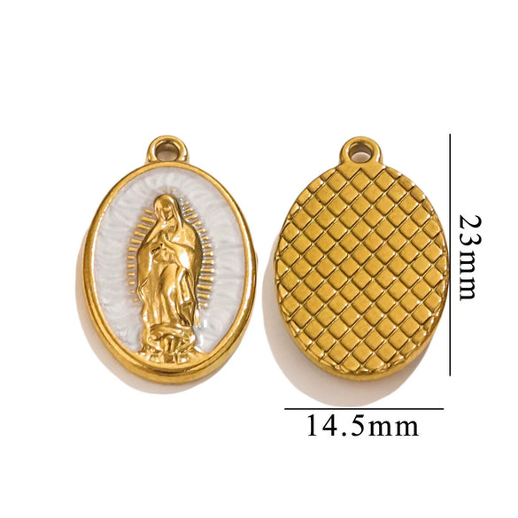 Wholesale Retro Jewelry Stainless Steel Fish Pattern Pendant Necklace With 18K Electroplating
