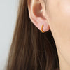 Wholesale Retro Large Circle Earrings For Women Titanium Steel 18K Gold Electroplated Geometric Design Non Fading