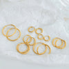 Wholesale Retro Large Circle Earrings For Women Titanium Steel 18K Gold Electroplated Geometric Design Non Fading