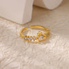 Wholesale Retro Light Luxury Open Ring With Imitation Pearls Set With Diamonds In Star Flower Leaf And Snake Design