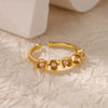 Wholesale Retro Light Luxury Open Ring With Imitation Pearls Set With Diamonds In Star Flower Leaf And Snake Design
