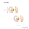 Wholesale Retro Light Luxury Style Copper Enamel Glaze Imitation Pearl Geometric Earrings For Women